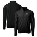 Men's Cutter & Buck Black Albany State Golden Rams Big Tall Cascade Eco Sherpa Fleece Quarter-Zip Jacket