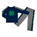 Toddler Colosseum Navy/Heather Gray Notre Dame Fighting Irish Logo Raglan Long Sleeve T-Shirt & Pants Set