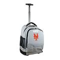 MOJO Gray New York Mets 19'' Personalized Premium Wheeled Backpack