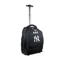 MOJO Black New York Yankees 19'' Personalized Premium Wheeled Backpack