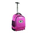 MOJO Pink Green Bay Packers 19'' Personalized Premium Wheeled Backpack
