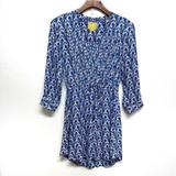 Anthropologie Dresses | Anthropologie Maeve Sz Xs Galan Dress Casual 3/4 Sleeve Blue White Dress | Color: Blue/White | Size: Xs