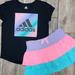 Adidas Matching Sets | Adidas Tee & Skort By Tommy Bahama | Color: Black/Purple | Size: Mg