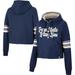 Women's Colosseum Navy Penn State Nittany Lions Retro Cropped Pullover Hoodie