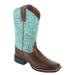Ariat Round Up Wide Square Toe - Womens 9.5 Blue Boot C