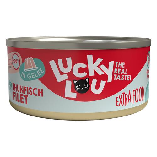 18x 70g Lucky Lou Extra Food Filet in Gelee Thunfischfilet Katzenfutter nass