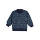 Sweatshirt TRIGEMA "TRIGEMA mit fröhlichem Smiley-Muster" Gr. 80, blau (navy) Baby Sweatshirts