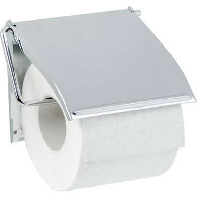 Wenko - Toilettenpapierhalter Cover chrom, Silber glänzend, Stahl chrom - silber glänzend