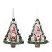 Transpac Glass 5.75 in. Multicolored Christmas Painted Gnome Tree Ornament Set of 2