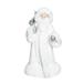 Transpac Resin 17 in. White Christmas Glam Santa Decor - 8.75" x 7.75" x 17"