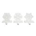 Transpac Metal 5.51 in. White Christmas Snowflake Stocking Holder Set of 3