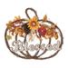 Transpac Metal 20 in. Multicolored Harvest Twig Pumpkin Shaped Blessings Wreath