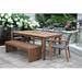 Birch Lane™ Fleur 6 Piece Checkerboard Outdoor Dining Set w/ Rope Chairs Wood in Brown/Gray/White | 76 W x 38 D in | Wayfair
