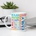 Trinx Personalized Planet Name Repeating Mug Personalized Coffee Mug w/ 4 Custom Names Printed, White Cup w/ Handle | 4.5 H x 3.25 W in | Wayfair