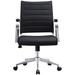 Ebern Designs Celadon Mid Back Ribbed Ergonomic Conference Chair Aluminum/Upholstered in Gray/Brown | 37 H x 24 W x 24 D in | Wayfair