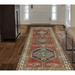 Noori Rug Fine Vintage Distressed Mahnaz Rust/Beige Runner - 3'5" x 8'2"