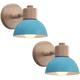 2 pcs Vintage Applique Murale Industrielle Lampe Murale Métal Intérieur E27 pour Salon Chambre