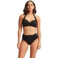 SEAFOLLY Damen Bikinioberteil Seafolly Collective Twist Soft Cup Halter, Größe 38 in Schwarz