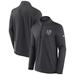 Men's Fanatics Branded Heather Charcoal Los Angeles Kings Authentic Pro Rink Quarter-Zip Jacket