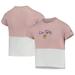 Girls Youth League Collegiate Wear Pink/White LSU Tigers Colorblocked T-Shirt