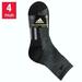 Adidas Underwear & Socks | Adidas Men's High Quarter Sock - 4-Pairs Black/Grey | Color: Black/Gray | Size: Os