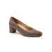 Wide Width Women's Daria Heeled Pump by Trotters in Taupe (Size 11 W)