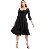 Plus Size Women's Sweetheart Swing Dress by June+Vie in Black (Size 30/32)