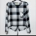 Anthropologie Tops | Cloth & Stone Black & White Plaid Corset Back Flannel Shirt | Color: Black/White | Size: S