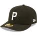 Men's New Era Pittsburgh Pirates Black & White Low Profile 59FIFTY Fitted Hat