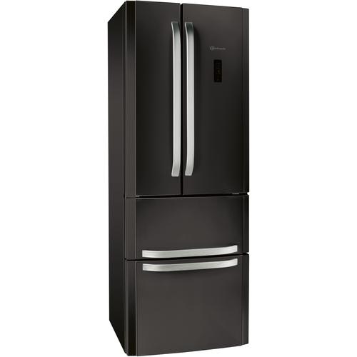 BAUKNECHT French Door KSN 19, 19 SW, 195 cm hoch, 70 breit F (A bis G) schwarz Kühlschränke Haushaltsgeräte