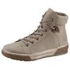 Schnürboots RIEKER, Damen, Gr. 39, grau (beige), Lederimitat, sportlich, Schuhe Schnürboots, mit herausnehmbarer SoftFoam-Einlegesohle