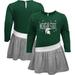 Girls Infant Green/Heathered Gray Michigan State Spartans Heart to French Terry Dress