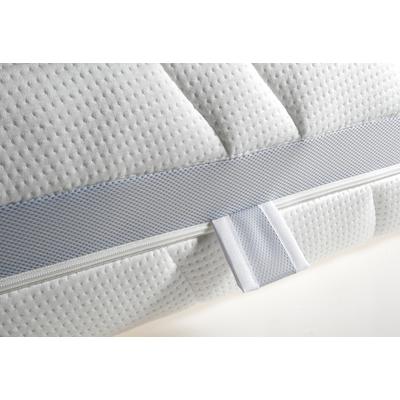 Matratzenersatzbezug BECO "gut schlafen Matratzenschutz 90x200, 140x200cm & weitere Größen", weiß, B:180cm H:20cm L:200cm, Bezug: 60% Polyester, 38% Viskose, 2% Elasthan. Steppfüllung: 100% Polypropylen, Matratzenzubehör, Matratzenersatzbezug,... Image