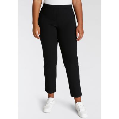 Jerseyhose KJBRAND "Jenny", Damen, Gr. 50, N-Gr, schwarz, Jersey, Obermaterial: 68% Viskose, 27% Polyamid, 5% Elasthan, unifarben, casual, figurbetont, Hosen, mit elastischem Schlupfbund Image