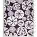 e by design Safari Fleece Blanket Microfiber/Fleece/Microfiber/Fleece in Gray/Indigo | 80 H x 60 W in | Wayfair HG1297PU16-60x80