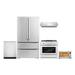 Cosmo 5 Piece Kitchen Package w/ 36" Freestanding Gas Range 36" Under Cabinet Range Hood 24" Built-in Fully Integrated Dishwasher | Wayfair
