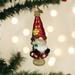 Old World Christmas Garden Gnome Hanging Figurine Ornament Glass in Brown/White | 4.25 H x 5 W x 7 D in | Wayfair 729343242150