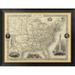 Global Gallery 'United States, 1851' by R.M. Martin Framed Graphic Art Plastic in Gray | 26 H x 34 W x 1.5 D in | Wayfair GCF-295618-30-131