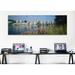 Ebern Designs Panoramic Boat in the Sea Portland, Oregon, 1999 Photographic Print on Canvas in Black/Blue/Green | 24 H x 72 W x 1.5 D in | Wayfair