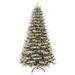 The Holiday Aisle® 108" H Green PVC & PE Blend Fir Flocked/Frosted Christmas Tree w/ 900 Lights, Metal in White | 65 W x 65 D in | Wayfair