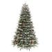 The Holiday Aisle® 6' 5" H Slender Green Pine Christmas Tree w/ 500 Lights, Metal in Green/White | 52 W x 20 D in | Wayfair