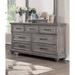 Canora Grey Sameul 7 Drawer 65" W Double Dresser Wood in Brown/Gray/Green | 40 H x 65 W x 18 D in | Wayfair 97DF35469CE546BAA8C03D16CCD297D2