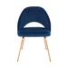 Mercer41 Dauren Tufted Velvet King Louis Back Side Chair Upholstered/Velvet in Blue | 34.75 H x 30 W x 32 D in | Wayfair