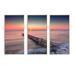 Rosecliff Heights Long Exposure Sea & Shore - 3 Piece Floater Frame Photograph on Canvas Metal | 32 H x 48 W x 1 D in | Wayfair