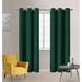 Eider & Ivory™ Brunswick Cotton Blend Solid Blackout Thermal Grommet Curtain Panels in Green/Blue | 63 H x 42 W in | Wayfair