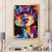 House of Hampton® Colorful Paint Stroke Woman Portrait V - Modern Canvas Art Print Metal in Black/Blue/Pink | 40 H x 30 W x 1.5 D in | Wayfair