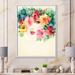 House of Hampton® Beige Floral Woman Portrait Iii - Glam Canvas Wall Decor Plastic in Green/Red/White | 44 H x 34 W x 1.5 D in | Wayfair