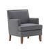 Accent Chair - Red Barrel Studio® Yalonda Fabric Upholstered Accent Chair w/ Rubberwood Legs Polyester/Fabric in Gray | Wayfair