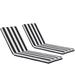 2pcs Set Outdoor Lounge Chair Cushion Replacement Patio Cushion