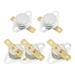 5 x KSD301 Ceramic Temperature Temp Switch Thermostat 85C NC 10A 250V - White, Silver Tone, Gold Tone